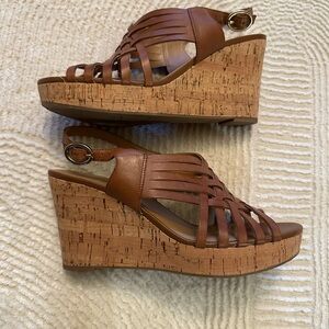 Franco Sarto Tan Wedge Sandals